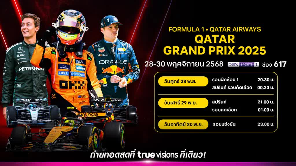 ดูบอลสด: สนามที่ 23 : กาตาร์ กรังปรีซ์ 2025 รอบแข่งขัน