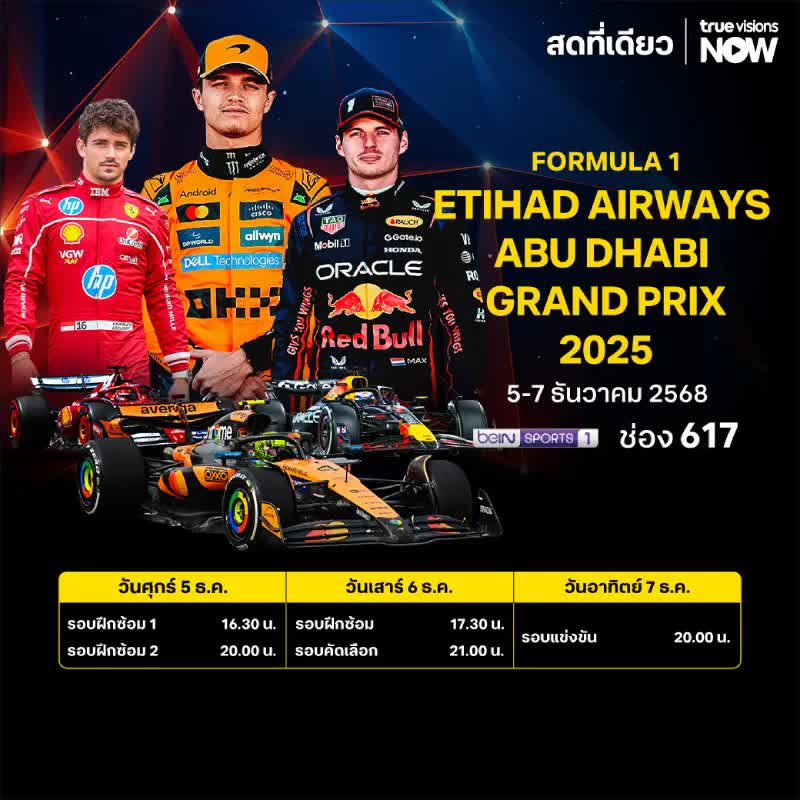ดูบอล: สนามที่ 24 : อาบูดาบี กรังปรีซ์ 2025 รอบแข่งขัน